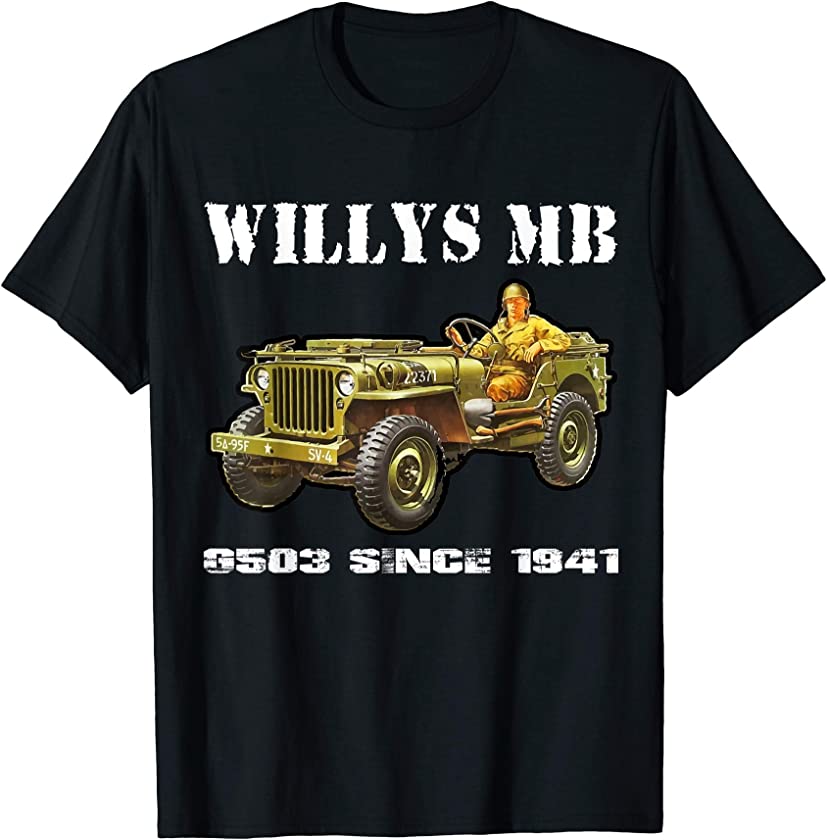 Willys MB World War 2 Vintage Off Road G503 Vehicle WW2 T-Shirt