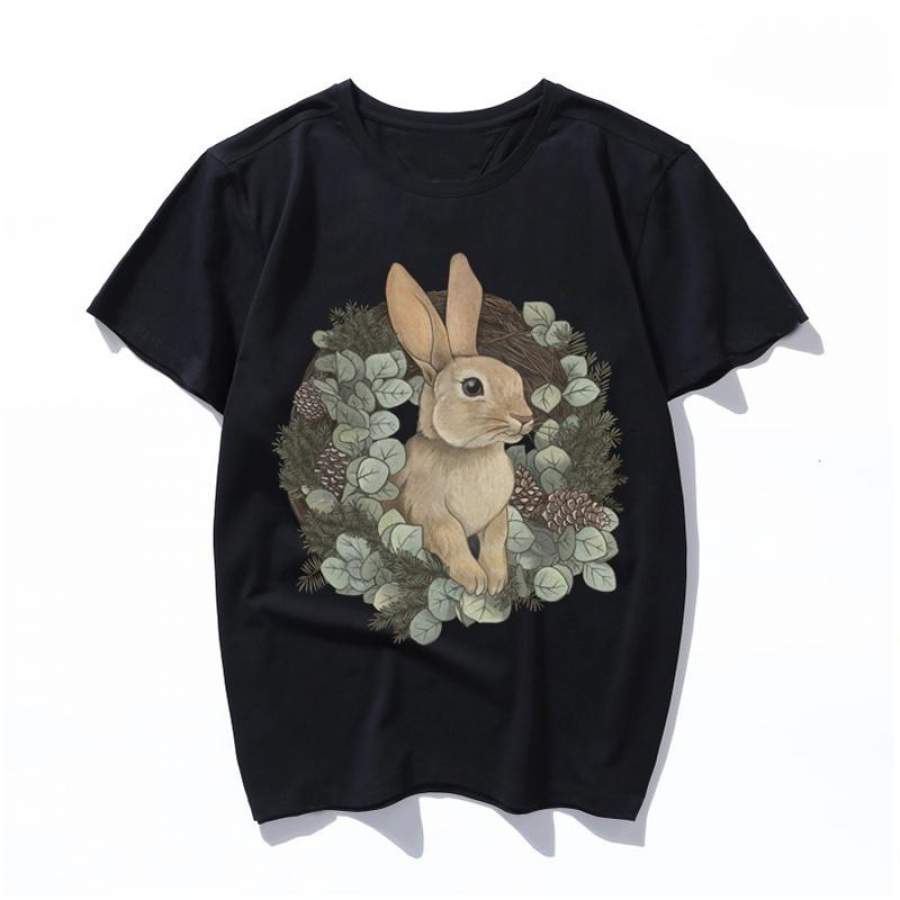 winter rabbit 2019 new arrived t shirt men Cotton streetwear tshirt women Harajuku Hip Hop Tee Basic T-shirt men clothes