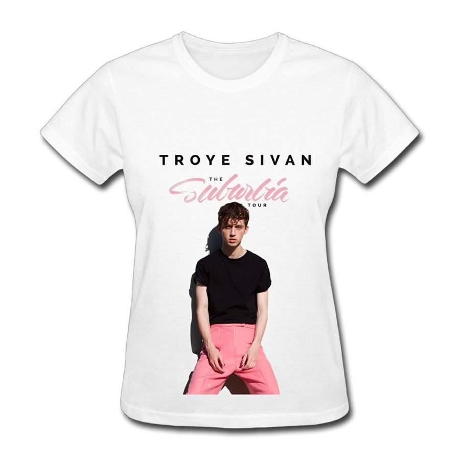 Fashion Women’S Cotton T-Shirt Troye Sivan Suburbia Tour Poster Womens Casual T Shirt