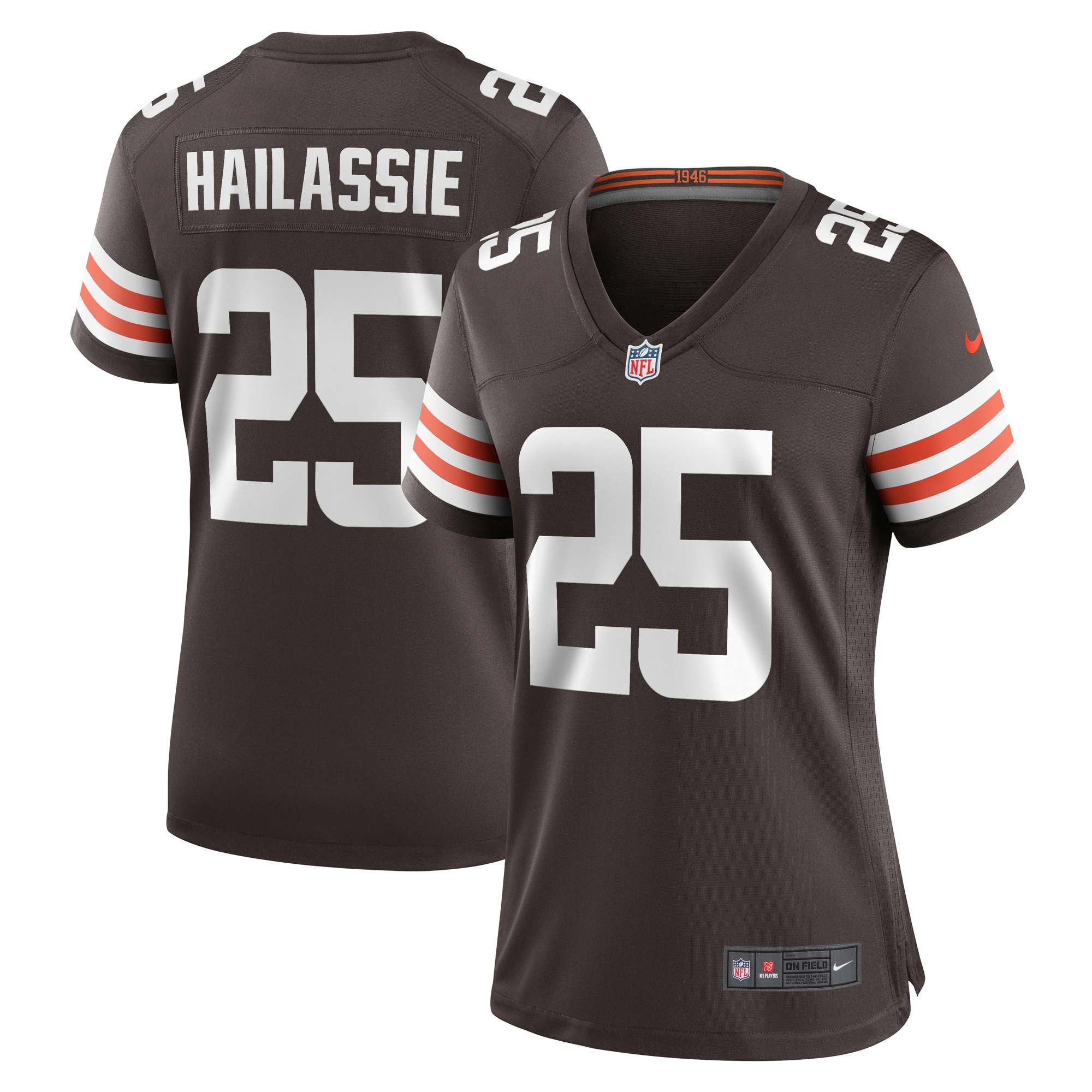 Women’s Cleveland Browns Kahlef Hailassie  Brown Team Game Jersey