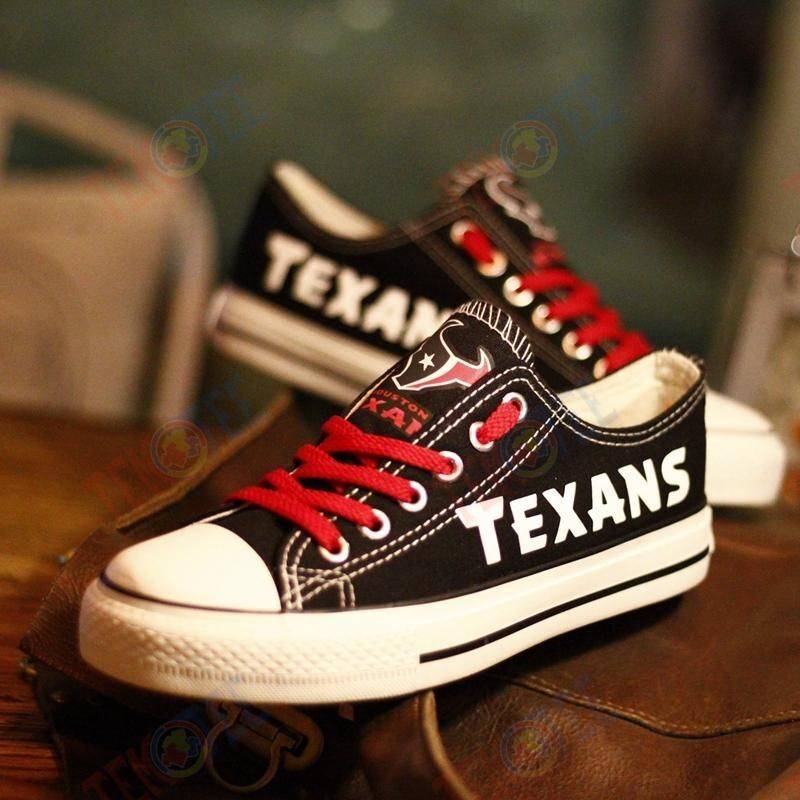 Mens Womens Houston Texans Low Top Texans Running Shoes Tennis Shoes Low Top Shoes Custom Print Footwear Converse Sneakers TMT308