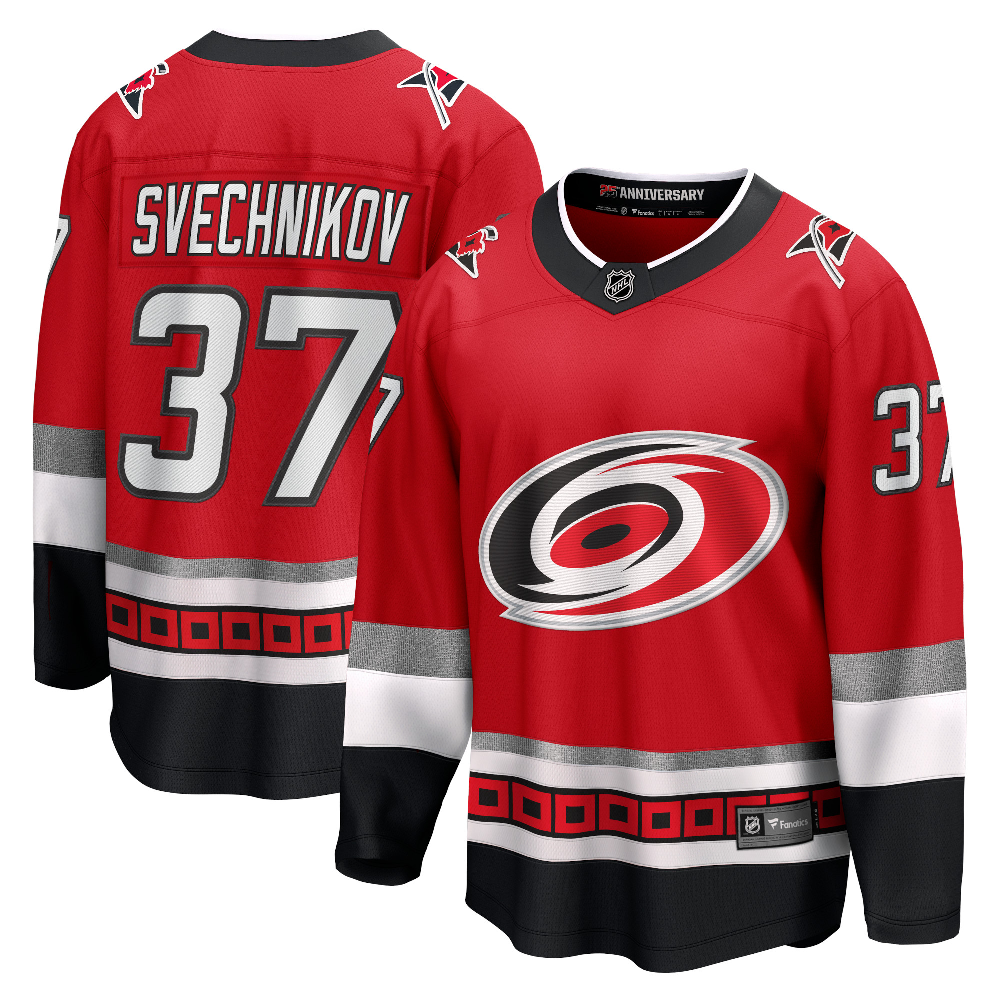 Andrei Svechnikov Carolina Hurricanes Branded 25th Anniversary Premier Breakaway Player Jersey – Red