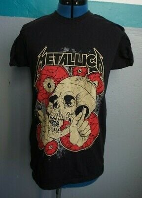 Vintage Metallica T-shirt Black Skull/roses  10 Topshop/and Finally 2608