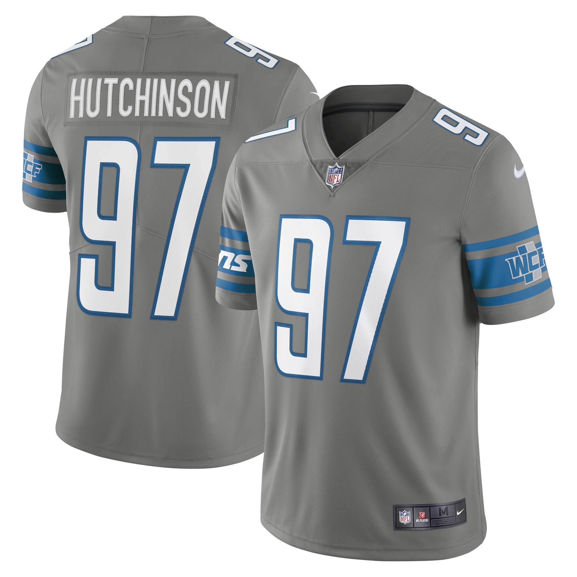 Men’s Detroit Lions Aidan Hutchinson Steel Alternate Team Vapor Limited Jersey