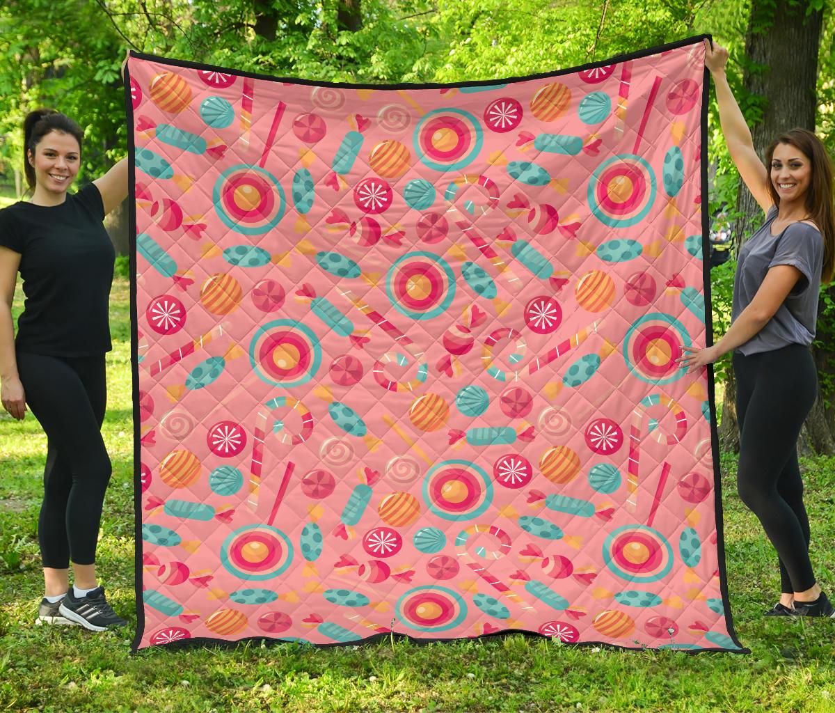 Colorful Candy Pattern Premium Quilt