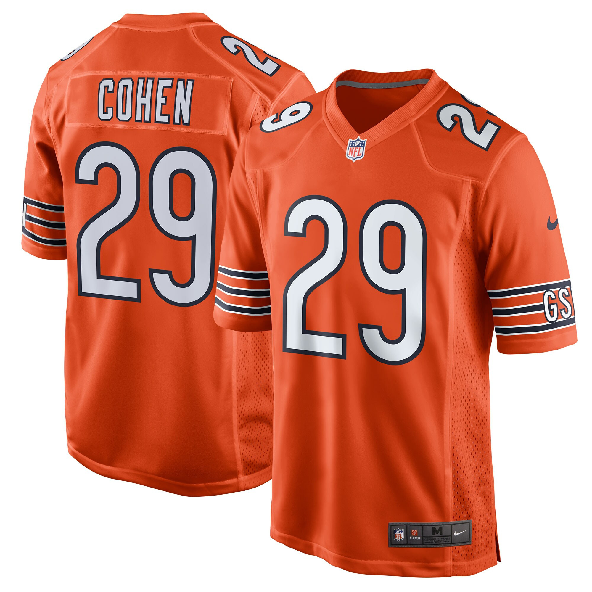 Tarik Cohen Chicago Bears Alternate Game Jersey – Orange NFL