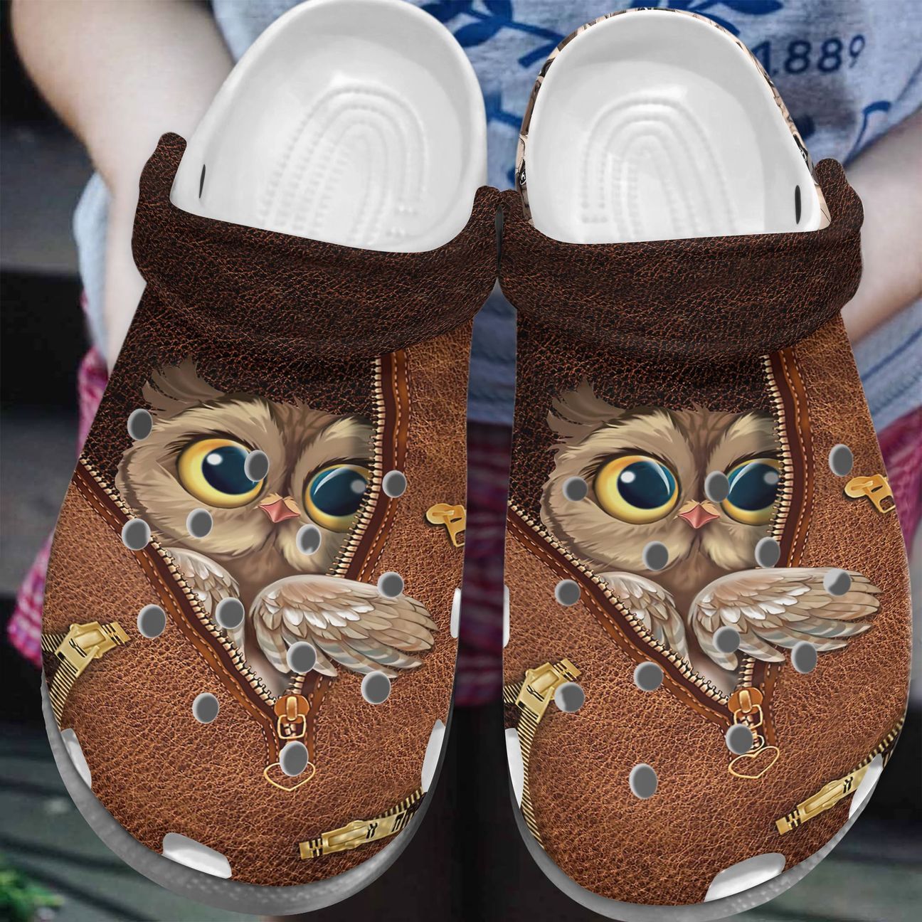 Owl Personalize Clog, Custom Name, Text, Fashion Style For Women, Men, Kid, Print 3D Owl Bag