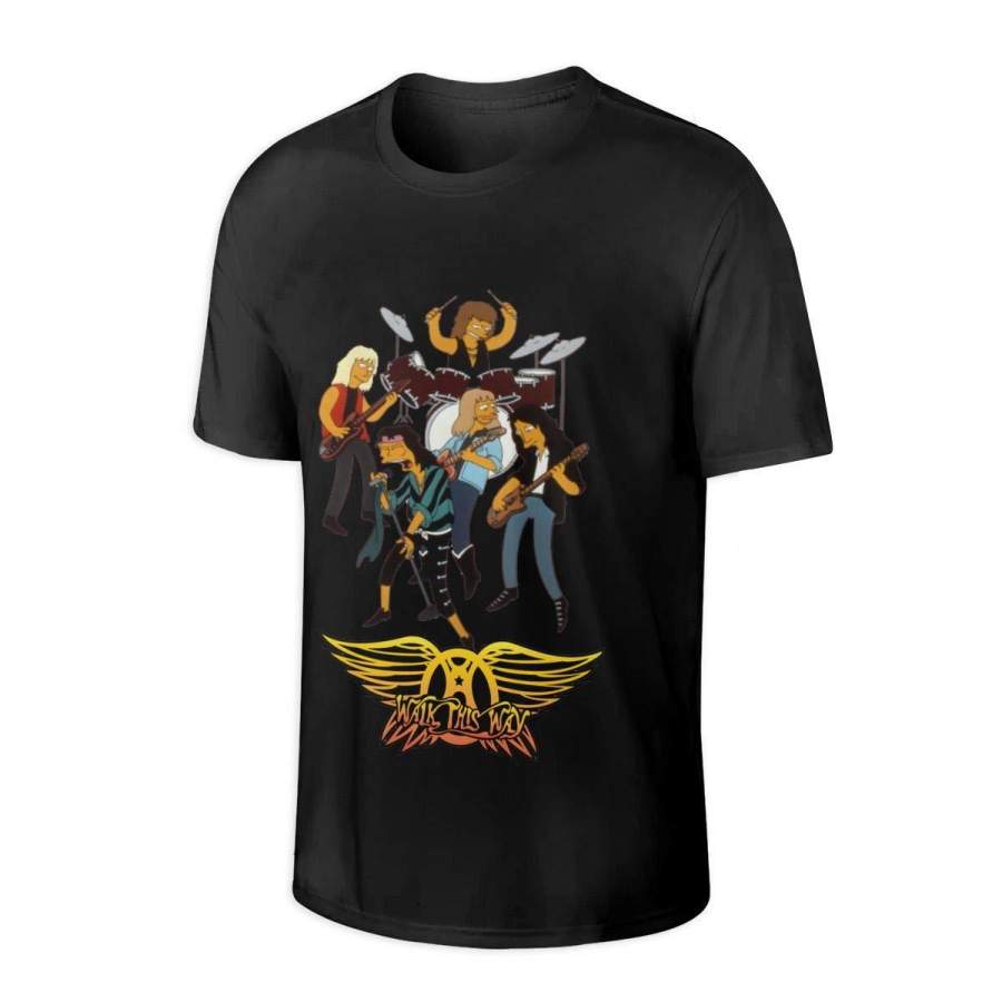 Aerosmith Sports Man’s Tops Short Sleeve Tshirts Black