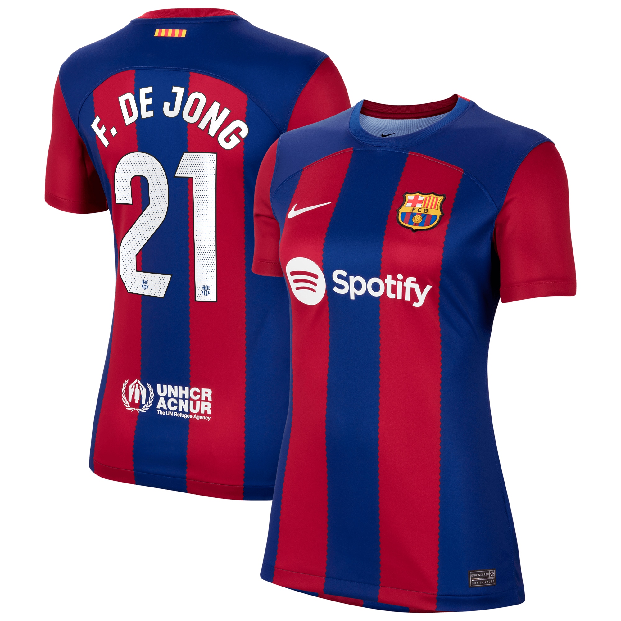 Frenkie de Jong Barcelona Women's 2023/24 Home Replica Jersey – Royal