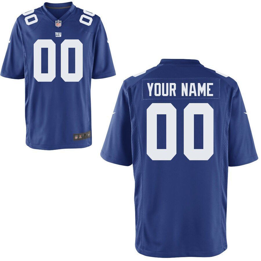 New York Giants Custom Team Color Game Jersey Royal 2019