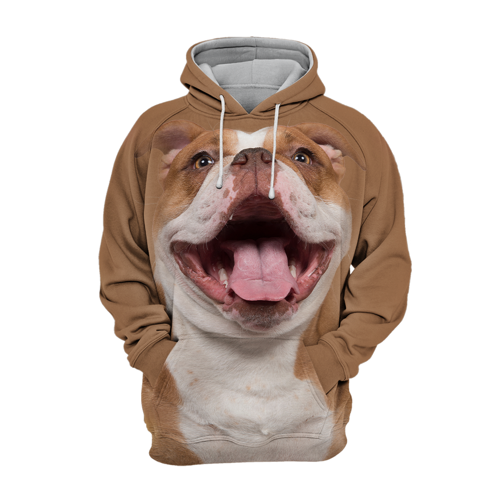 Unisex 3D Graphic Hoodies Animals Dogs English Bulldog Laugh