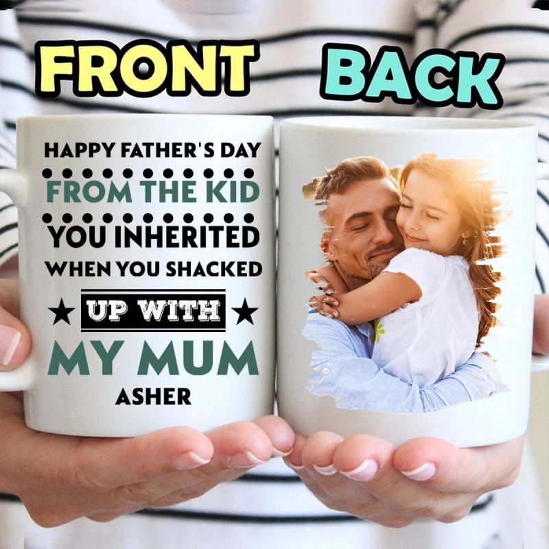 Personalized Happy Father‘S Day From The Kid Custom Coffee Mug