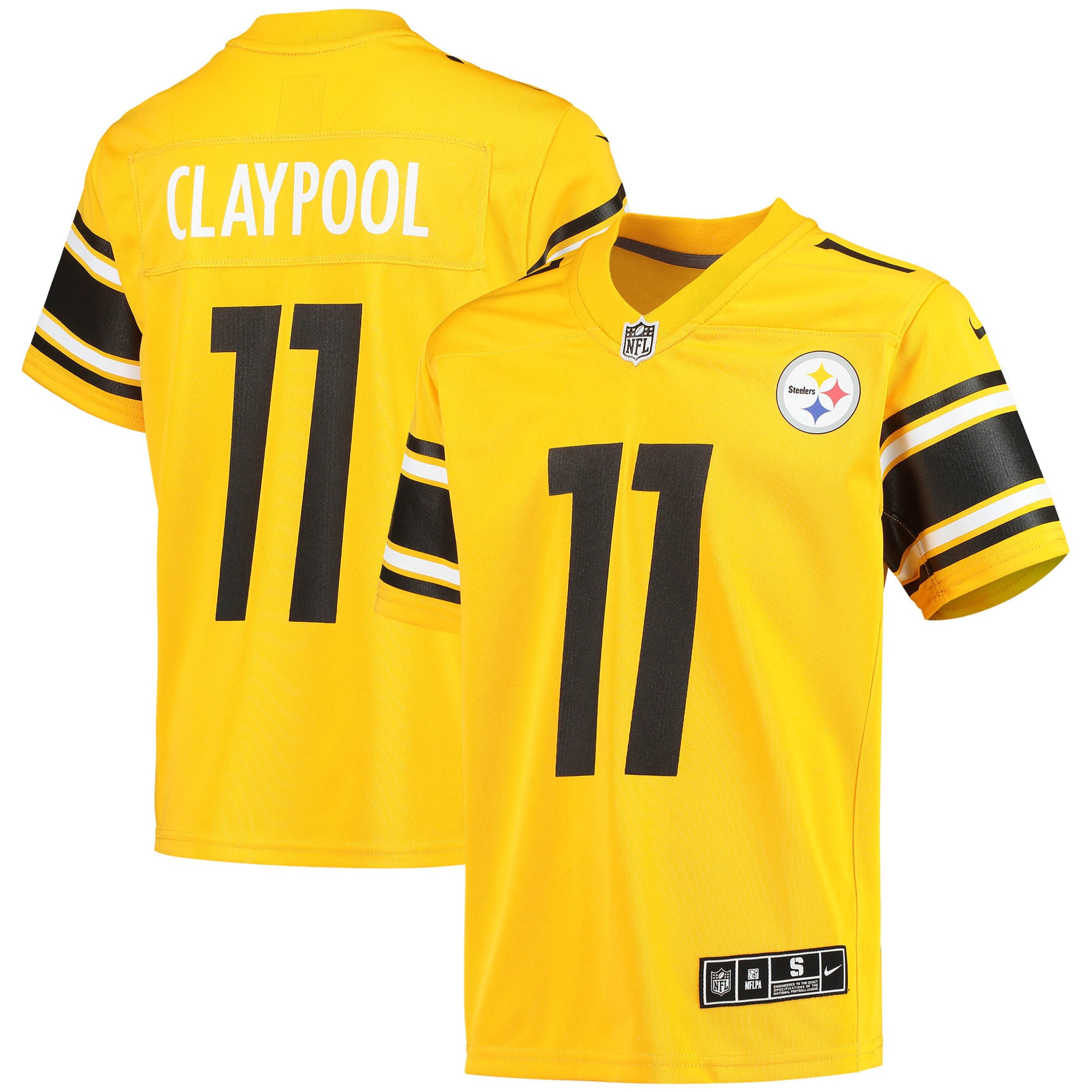 Chase Claypool Pittsburgh Steelers Inverted Team Game Jersey – Gold NFL