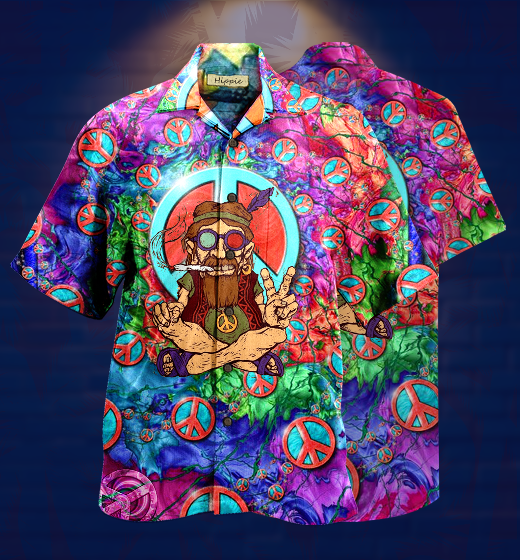 Old Man Hippie Hawaii Shirt Unisex Full Size Adult Colorful Ha62792