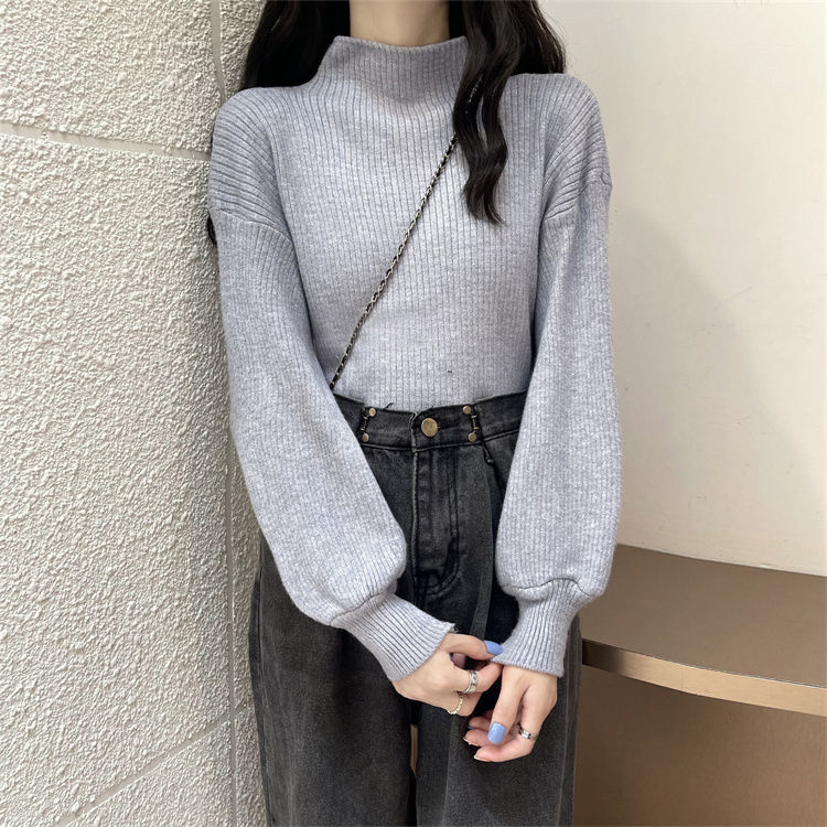 Casual Solid Color Inside Bottoming Shirt Women New Classic Long Sleeve Chic Turtleneck Korean All-match Lady Sweaters Top 2022 alx