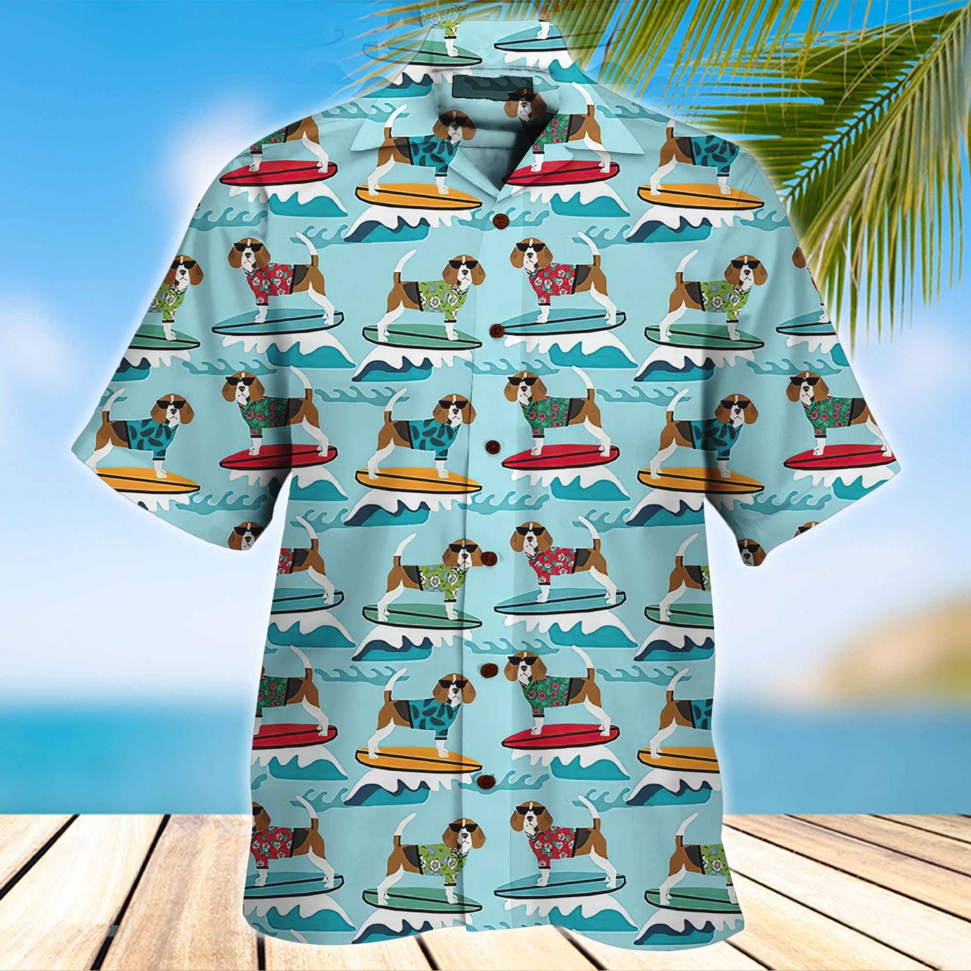 Beagle 3D All Over Printed Hawaiian Shirt And Short