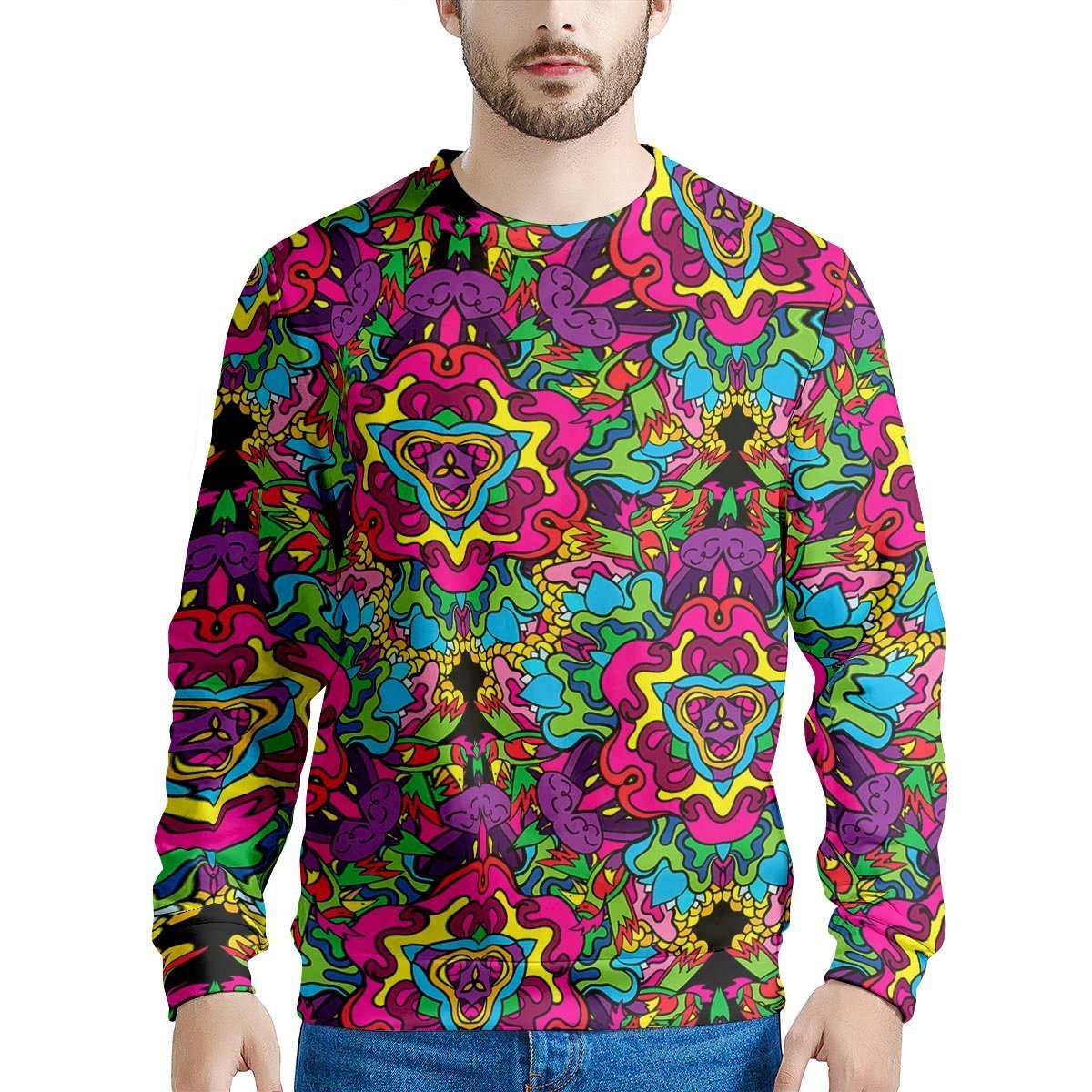 Animal Hippie Psychedelic Men’S Sweatshirt