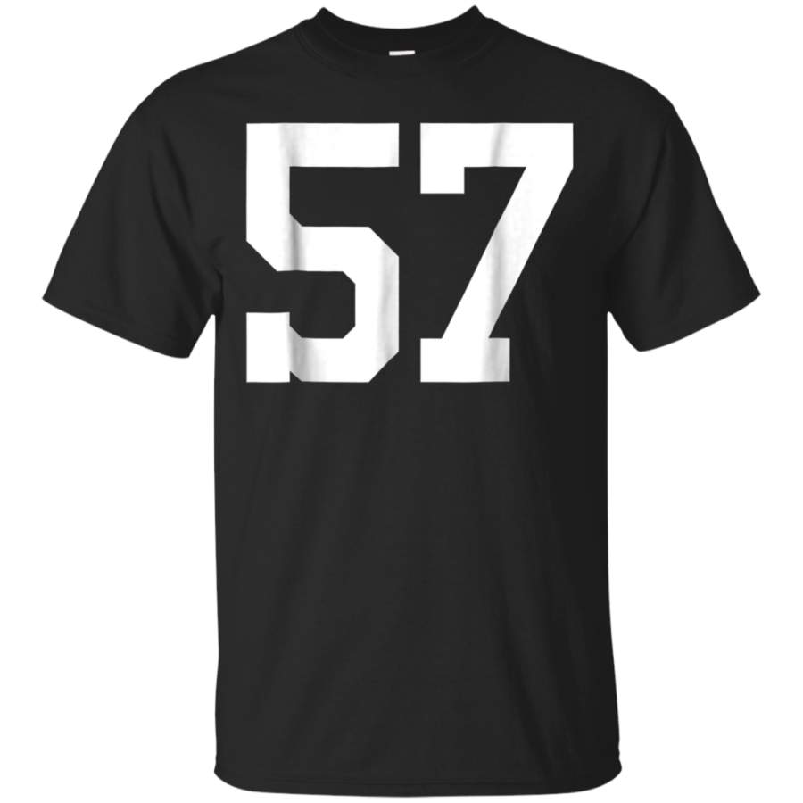 AGR 57 Sports Jersey Number T-Shirt for Team Fan Player Coach