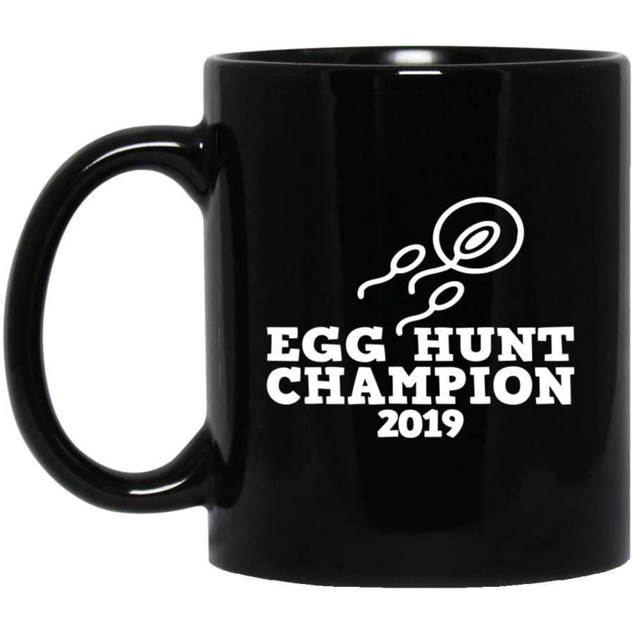 Dad Pregnancy Announcement Egg Hunt Champion 2020 11oz 15oz Black Mug Happy Easter Day Funny Colors Eggs Bunny Ears Peeps Cute