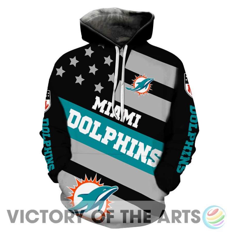 Proud Of American Stars Miami Dolphins Hoodie