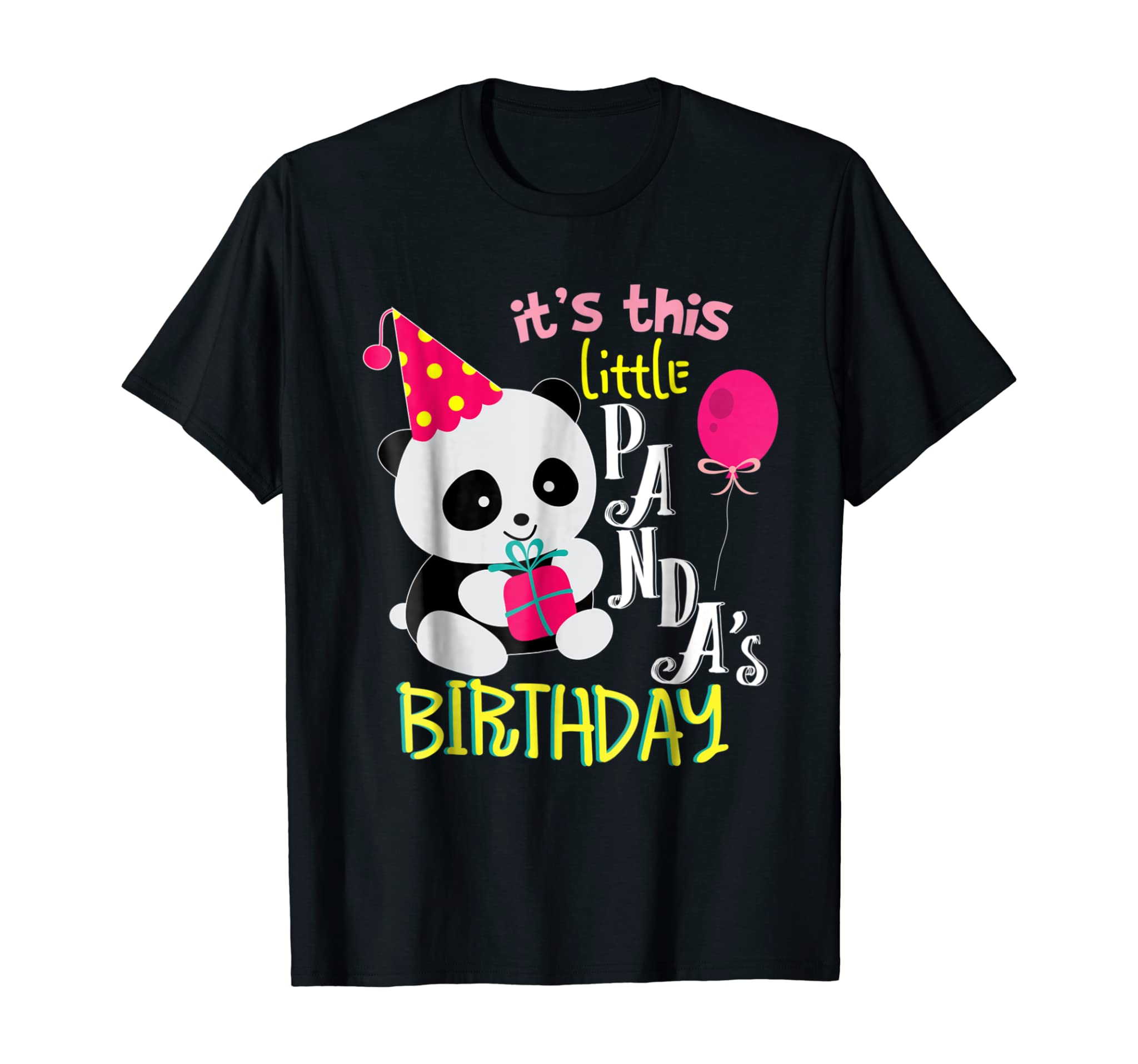 Panda Birthday Shirt Boys Girls Kids Panda Bear Gift