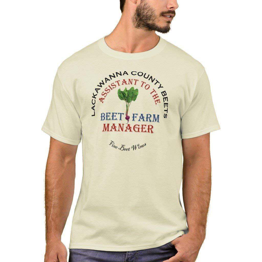 Zazzle Men’s Basic T-Shirt, Assistant to The Beet Farm Manager T-Shirt, Athletic Orange XXXL