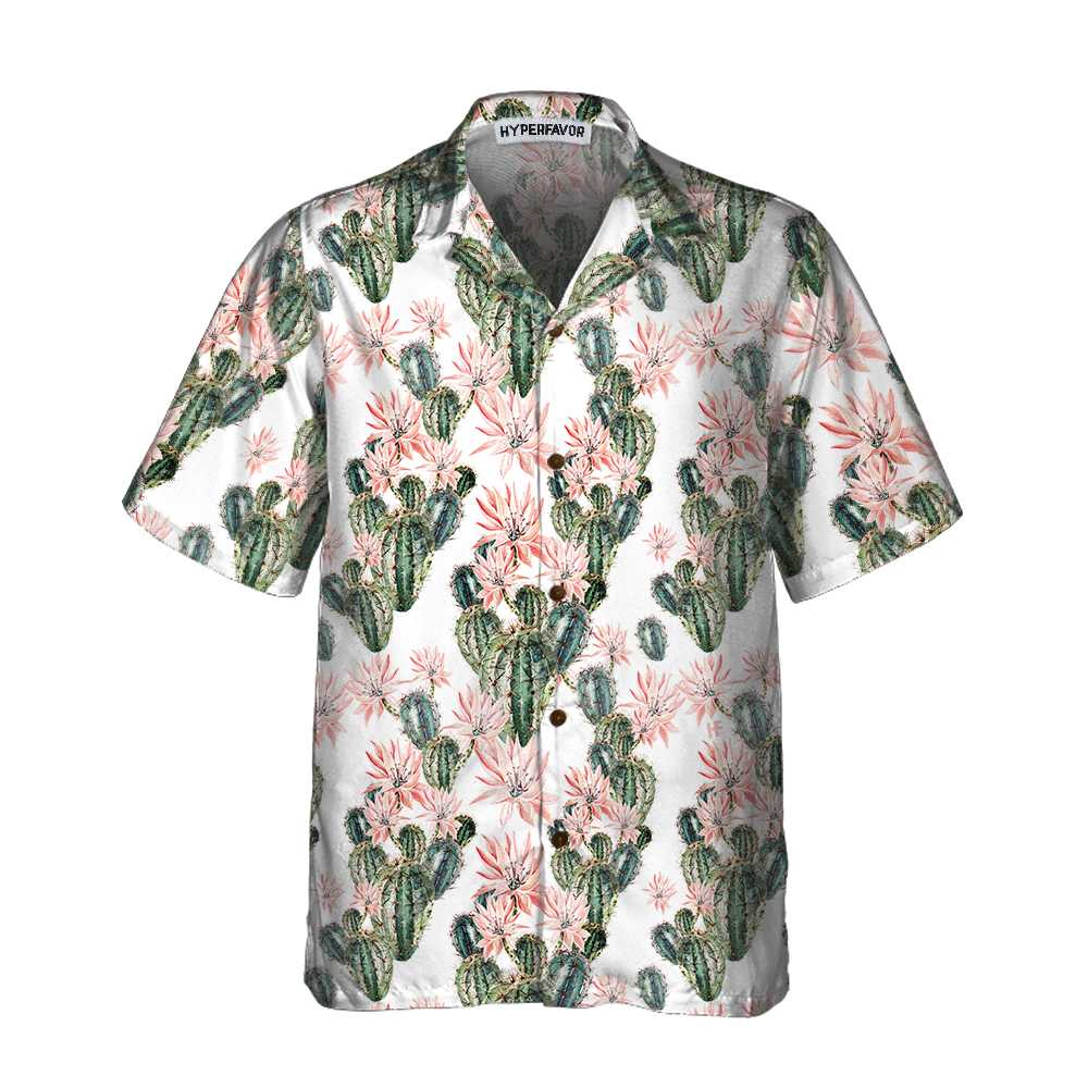 Watercolor Cactus Pattern Cactus Hawaiian Shirt, Unique Cactus Shirt For Men And Women, Best Cactus Gift