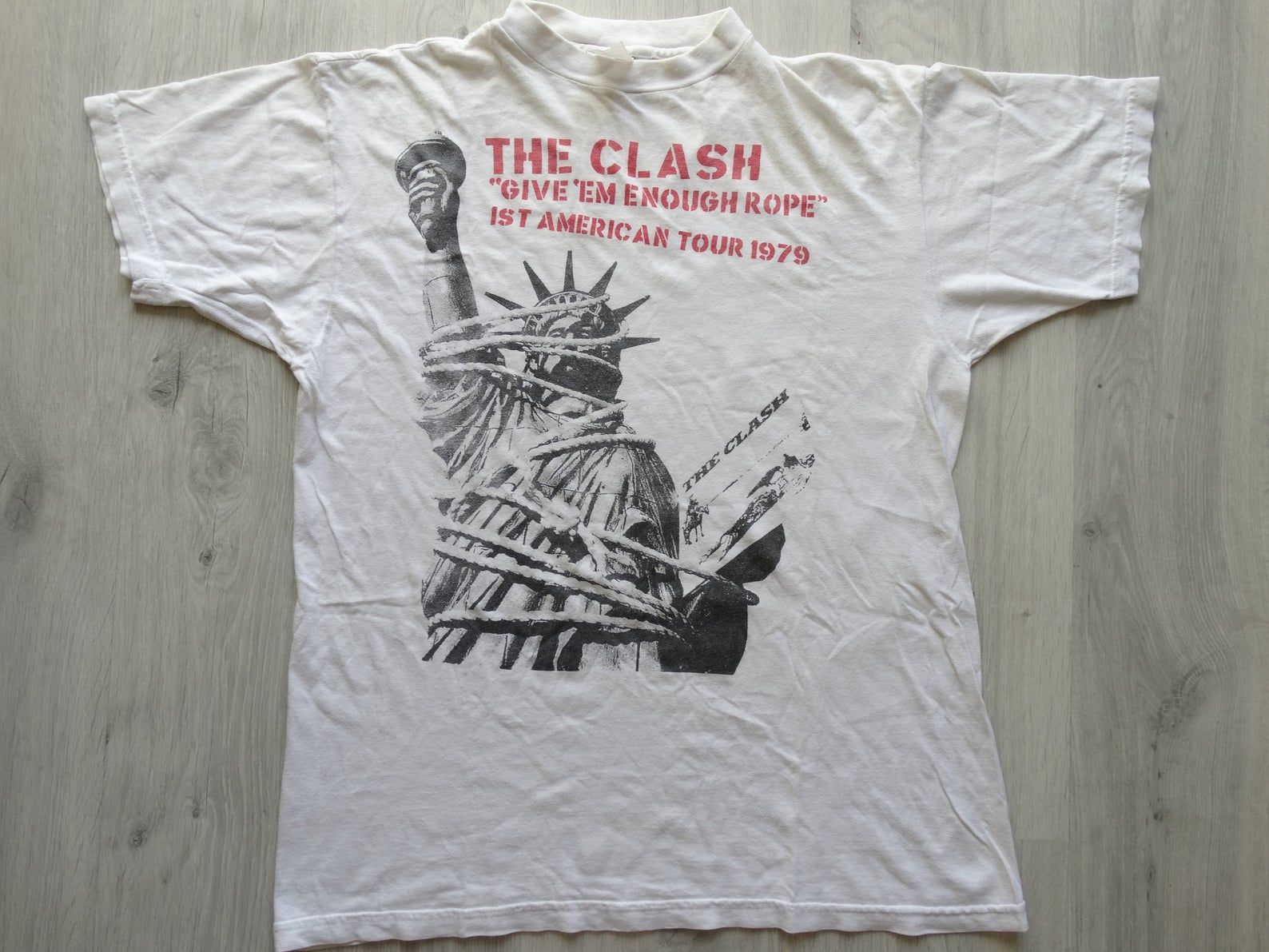 The Clash Punk Rock Band Shirt The Clash Give Em Enough Rope Promo Shirt No Back Sjm Vtg Tag T-Shirt