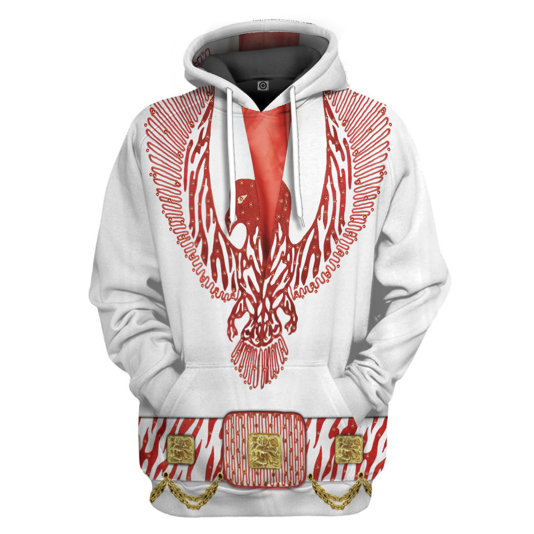 3D Elvis Presley Red Phoenix Jumpsuit Custom Tshirt Hoodie Apparel
