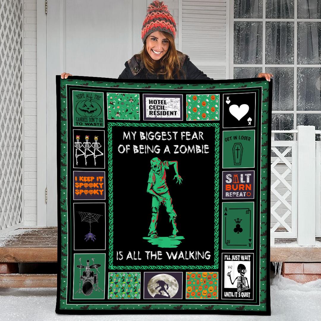 Zombies – Funny Mummy – Walking – Exercise – Halloween Fleece Blanket