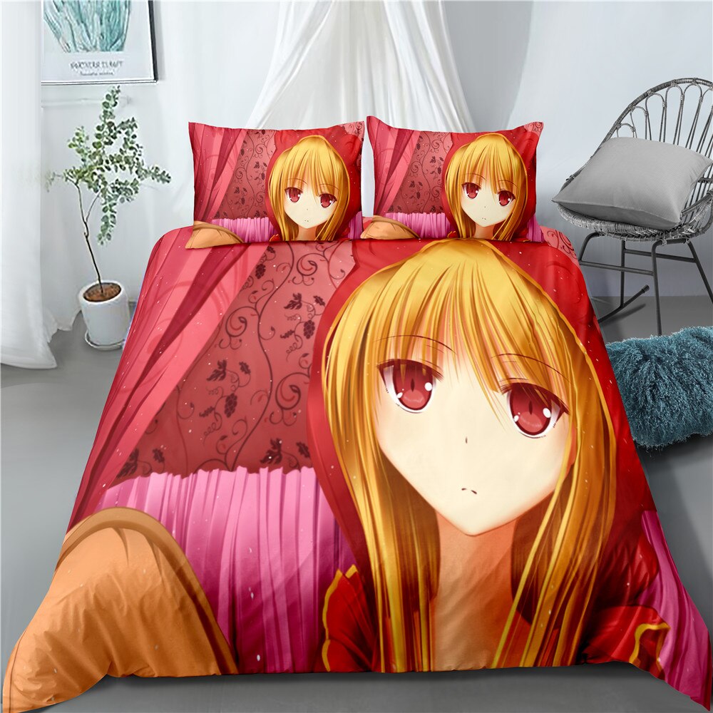 Anime Duvet Cover Set Bedding Set Teen Bed Set Bed Clothes Custom