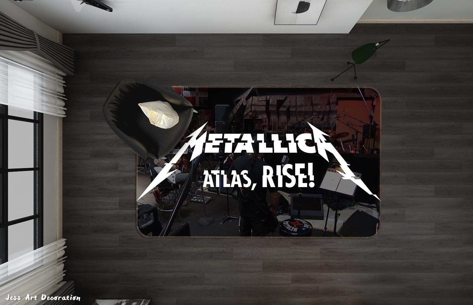 3D Metallica Rock Band Non-Slip Rug Mat 120