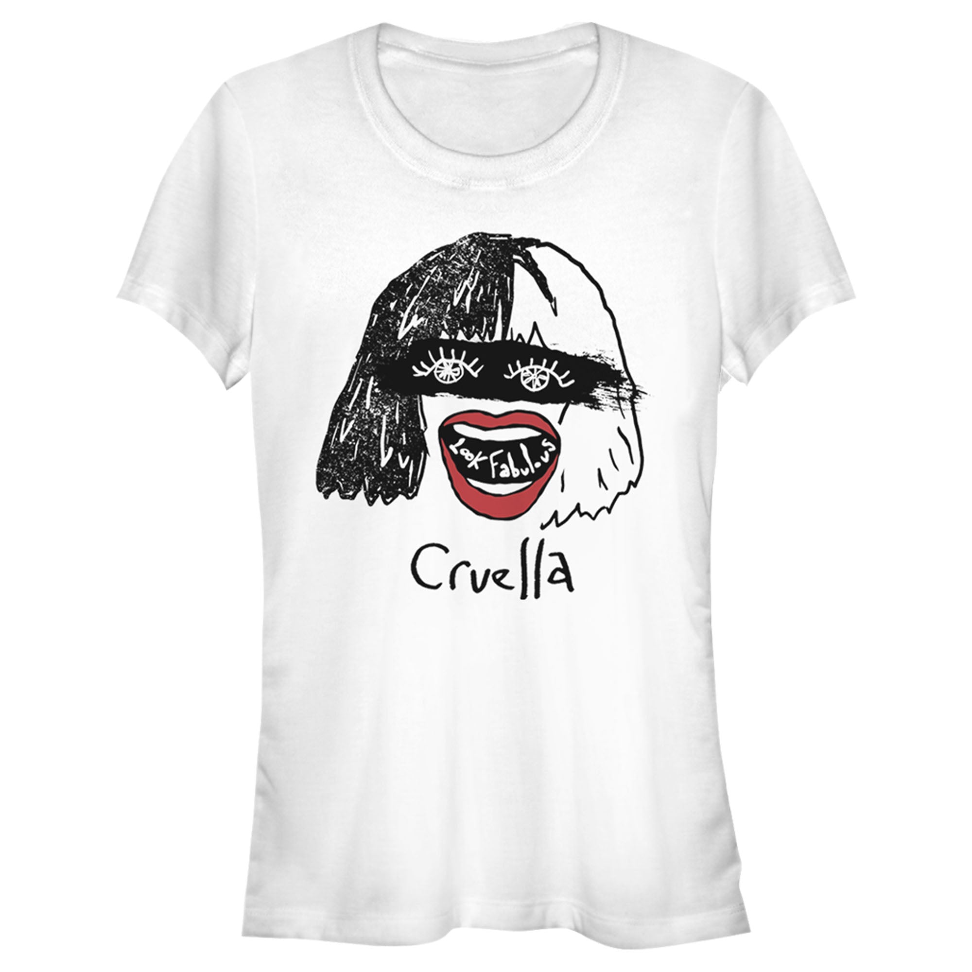 Cruella Junior’S Look Fabulous Drawing  T-Shirt