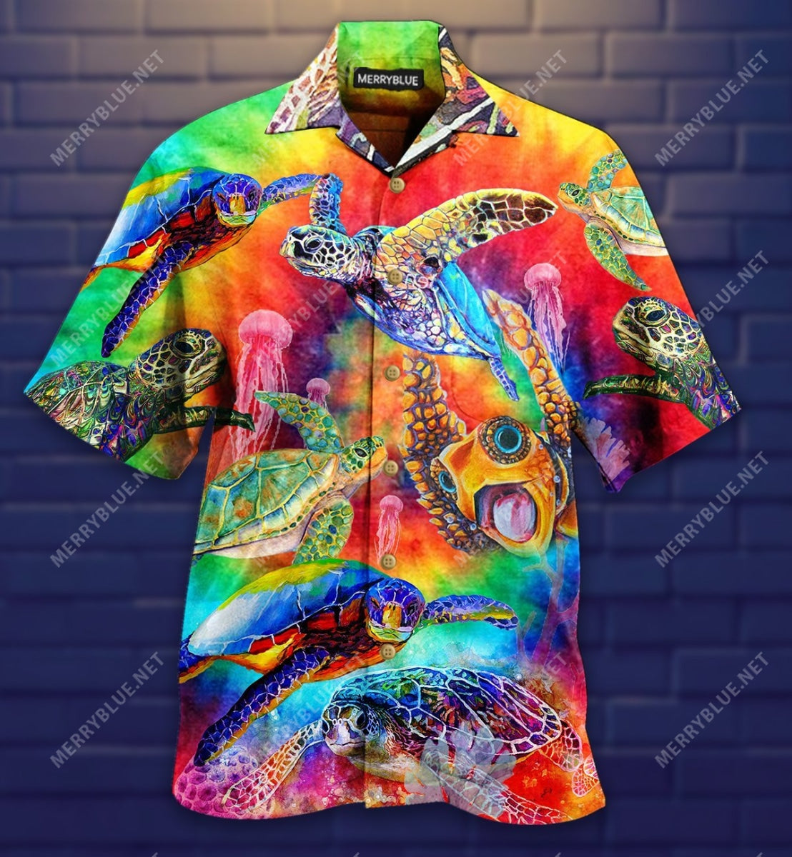 Try To Be Like The Turtle, At Ease In Your Own Shell Unisex Hawaiian Shirt