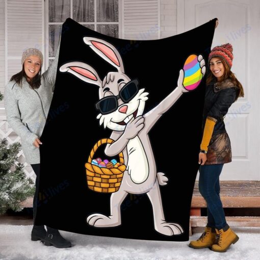 Dabbing Rabbit Easter Day Eggs Soft Cozy Lightweight Premium Blanket