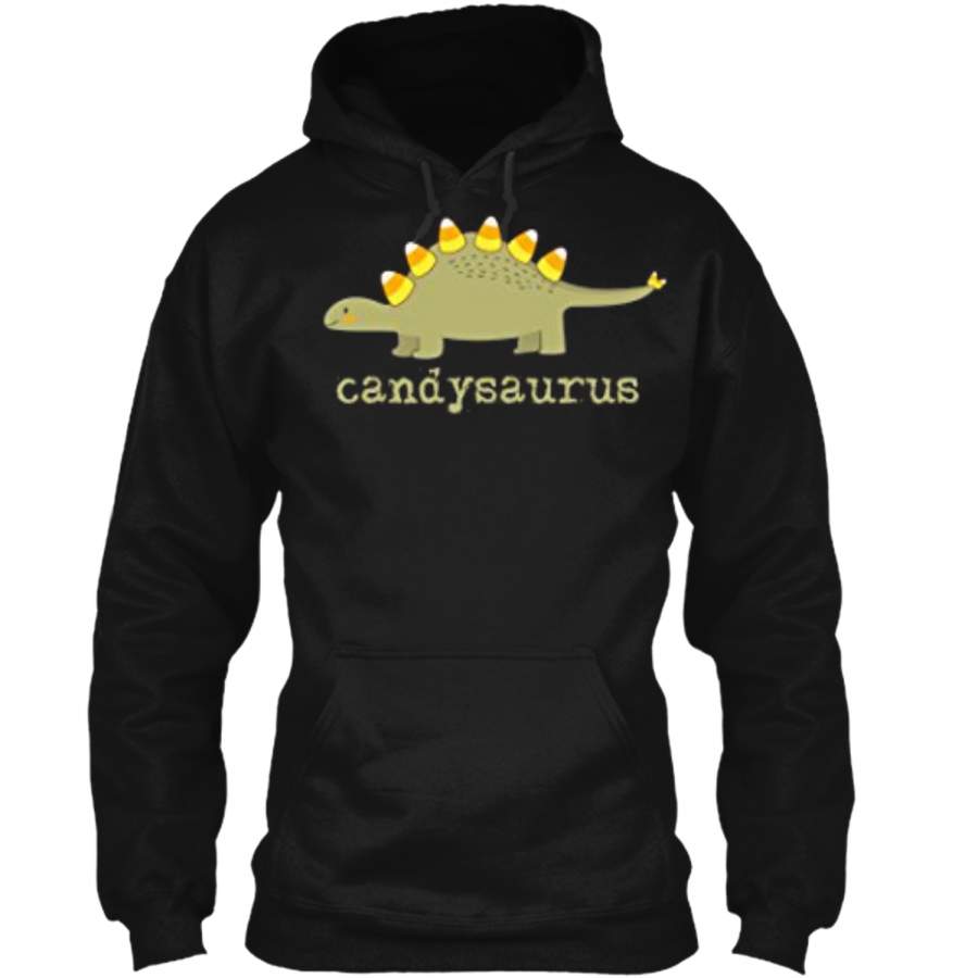 Cute Fun Halloween Dinosaur Candy Corn Pullover Hoodie 8 oz