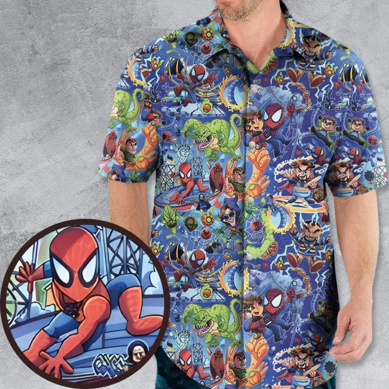 Web Slinger Spider Man Hawaiian Shirt