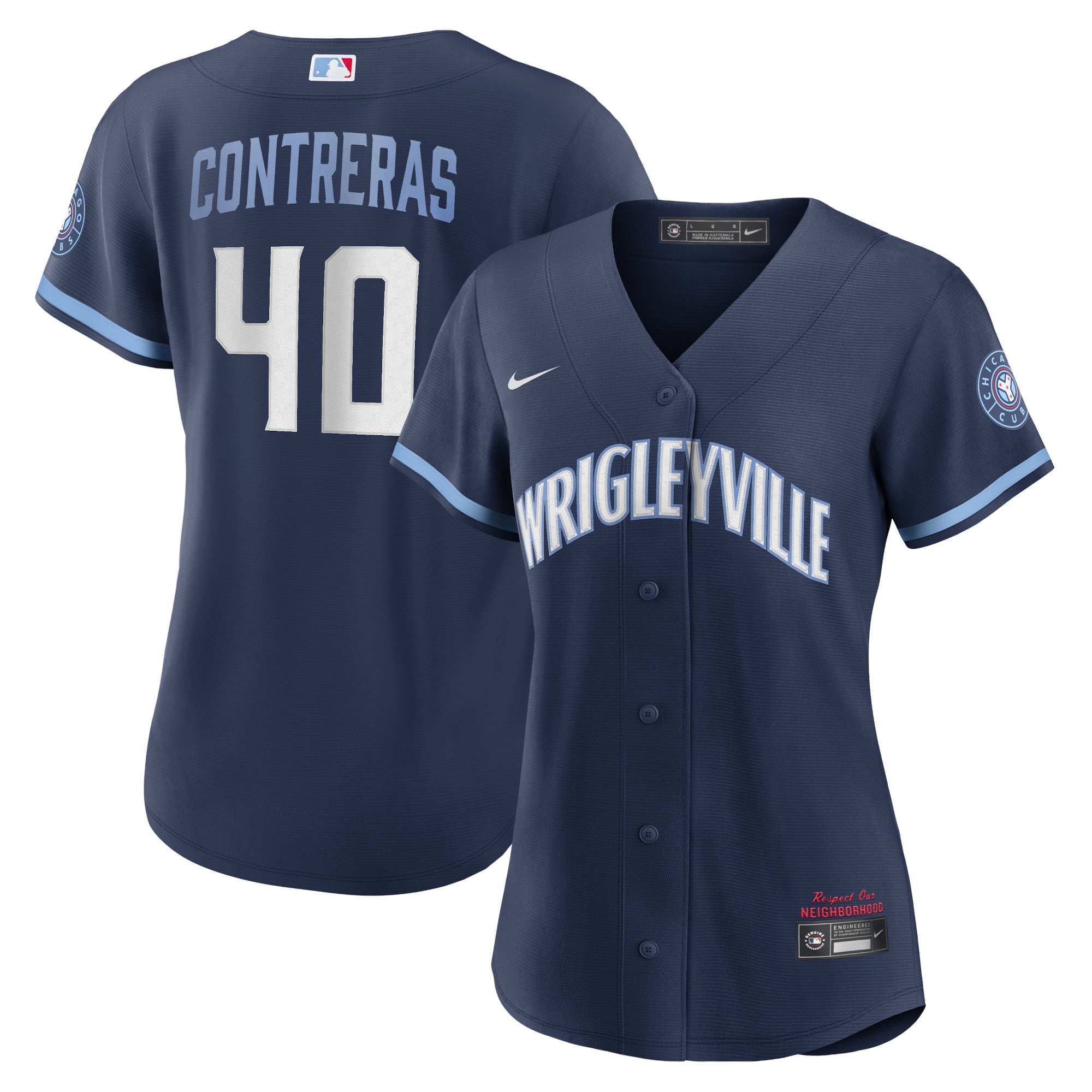 Women’s Chicago Cubs Willson Contreras Navy City Connect Player Jersey