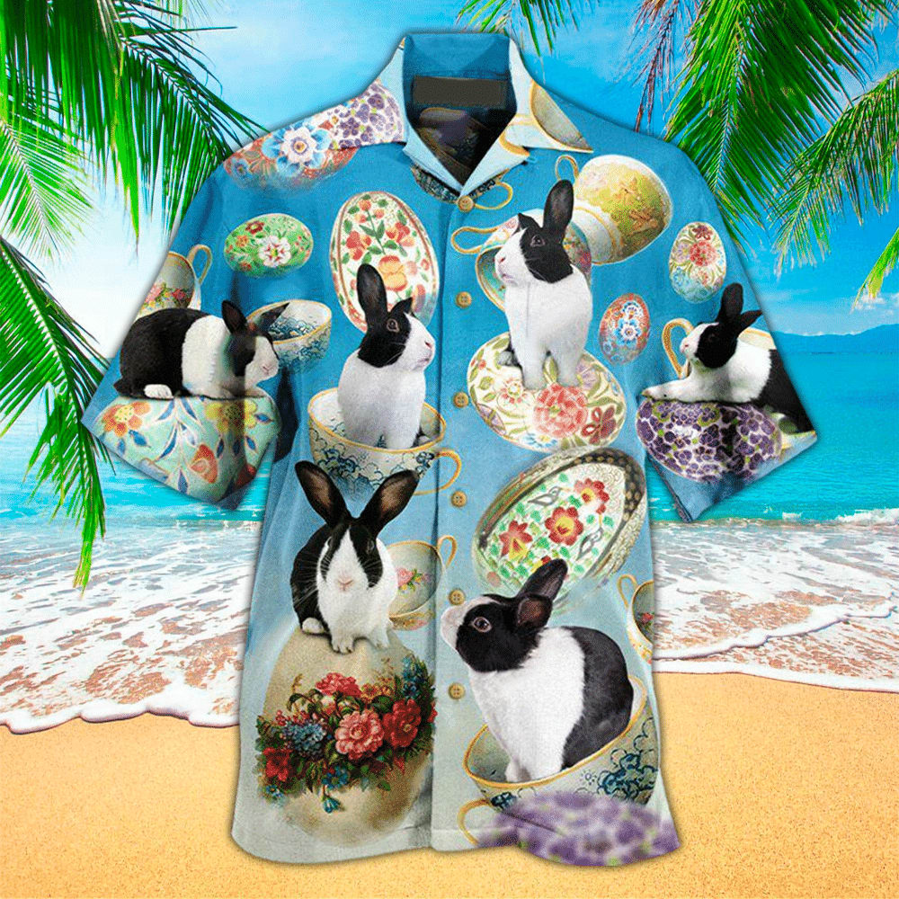 Rabbit Happy Easter Hawaiian Shirt 1 – Easter Hawaiian Shirts For Men & Women