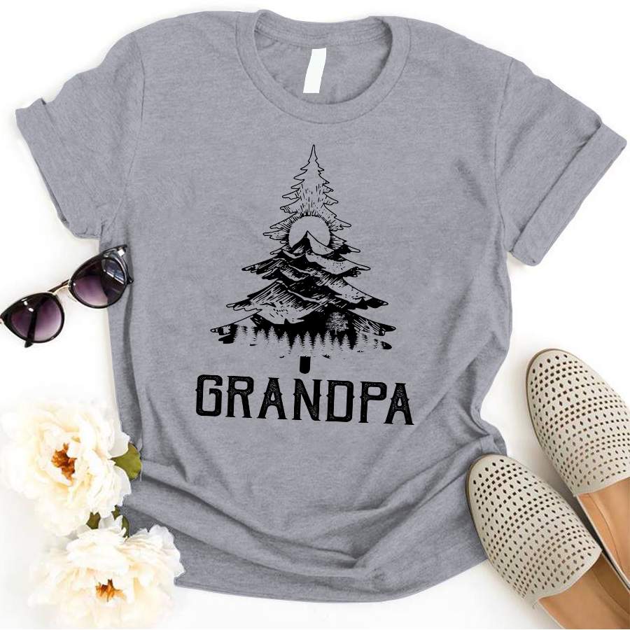 Personalized Grandpa- Moutain Tree Shirts