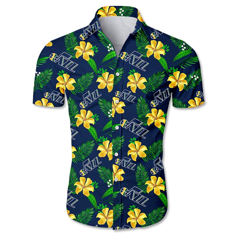 Utah Jazz Hawaii Shirt Small Flowers Ha51424