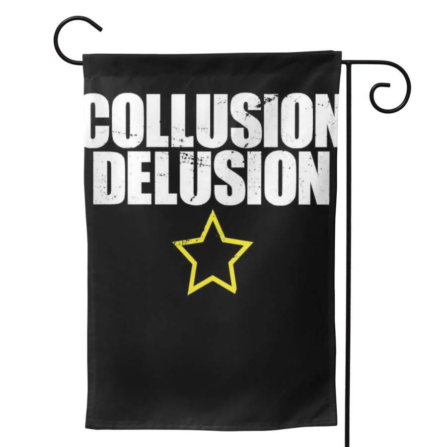 2 Pcs Garden Flag Collusion Delusion Horizontal Poster 12.5″x18″ -Mothers Day, Birthday Gifts for Mom, Dad, Wife, Husband, Daughters, Grandma, Friends