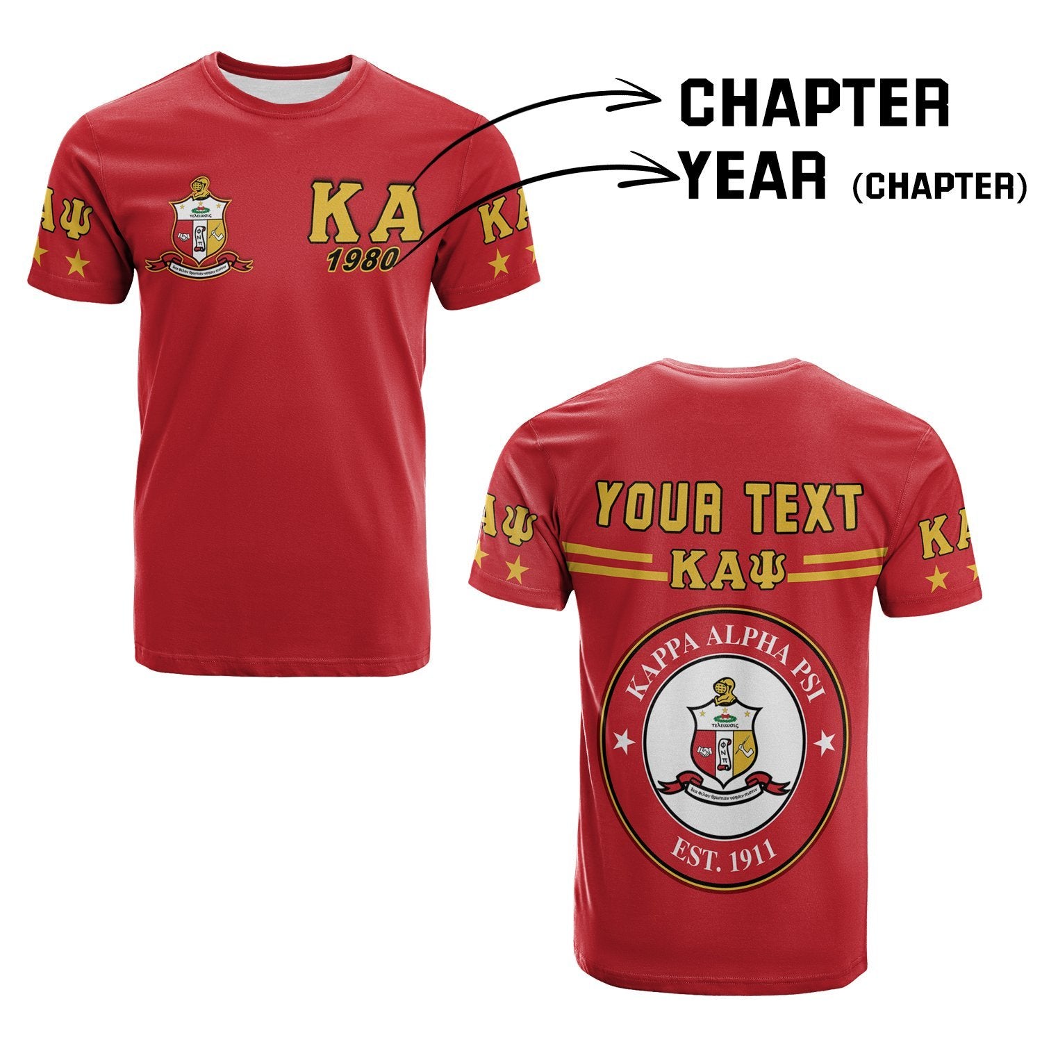 New (Custom Personalised) Kappa Alpha Psi   T Shirt Lt13