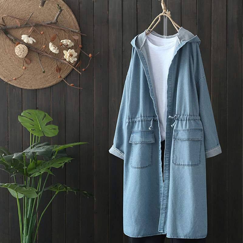 Long Sleeve Denim Blue Party Long Cardigan Jackets – Letitia Shop