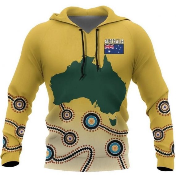 Australia Map Rugby Hoodie Hg