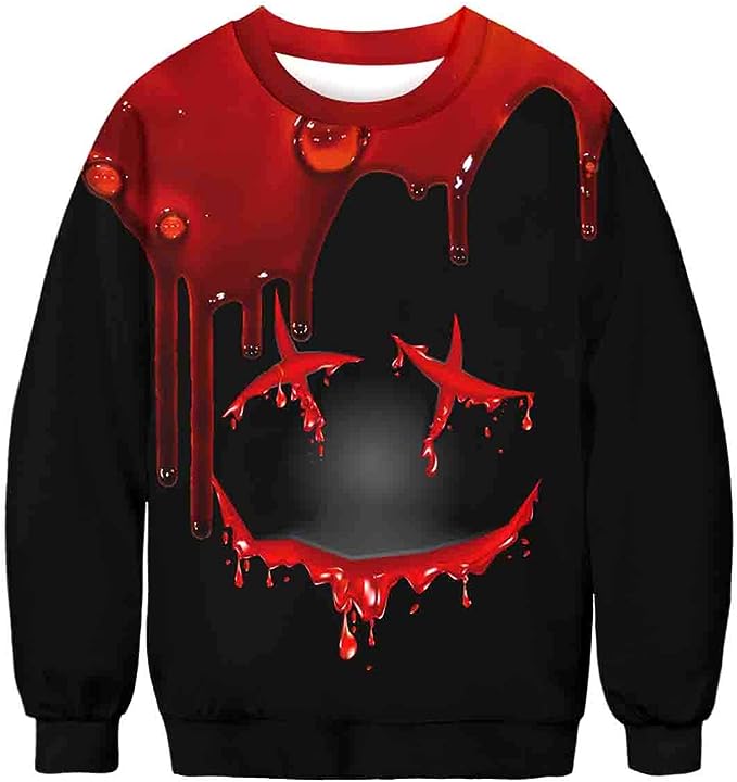 Unisex 3D Halloween Crewneck Sweatshirt All Over Print Sweatshirt For Women Sweatshirt For Men