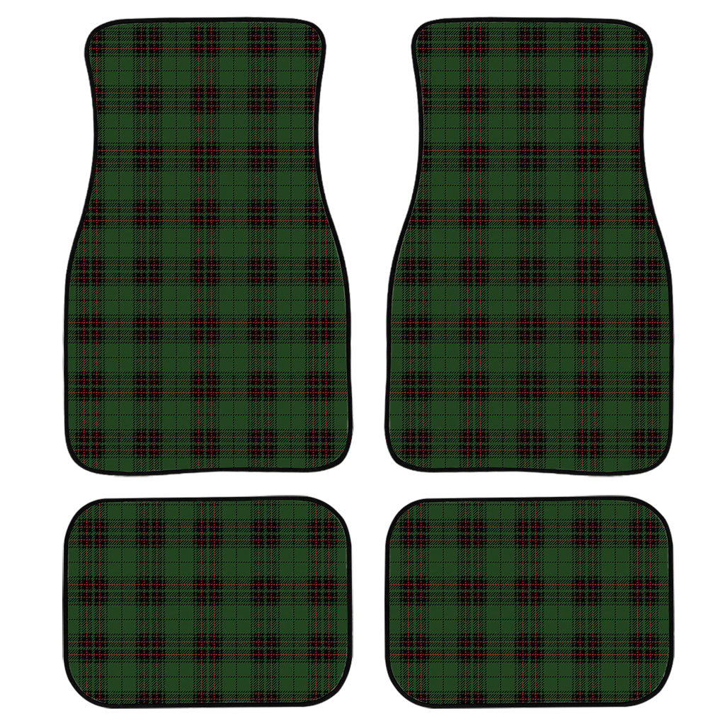 Green Black And Red Tartan Pattern Print Front And Back Car Floor Mats, Front Car Mat