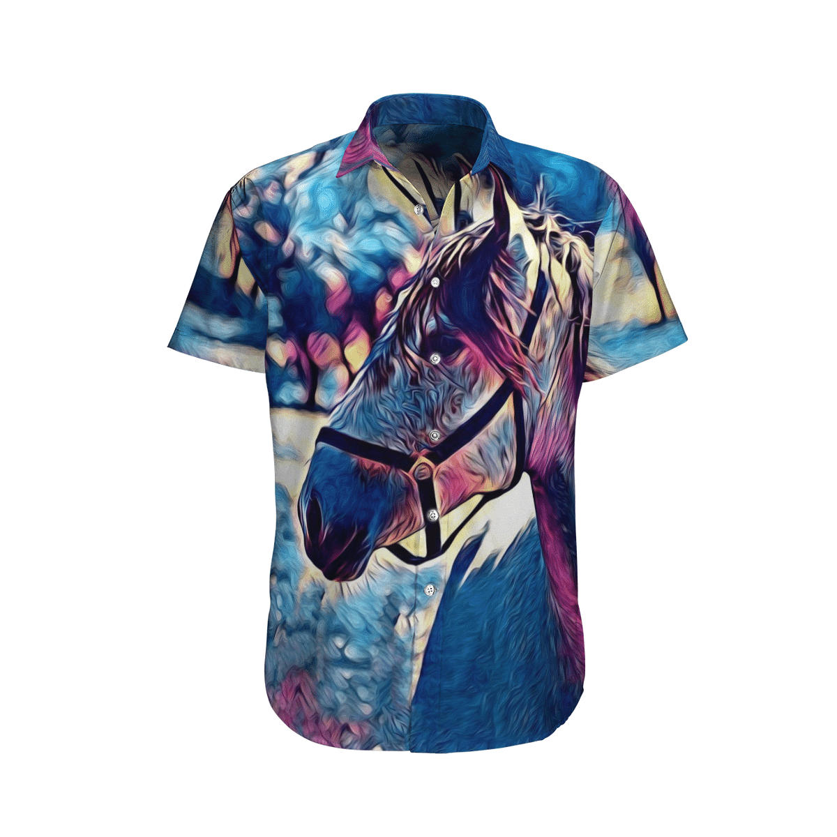 Horse Blue Awesome Design Unisex Hawaii Shirt For Men And Women Ha48626