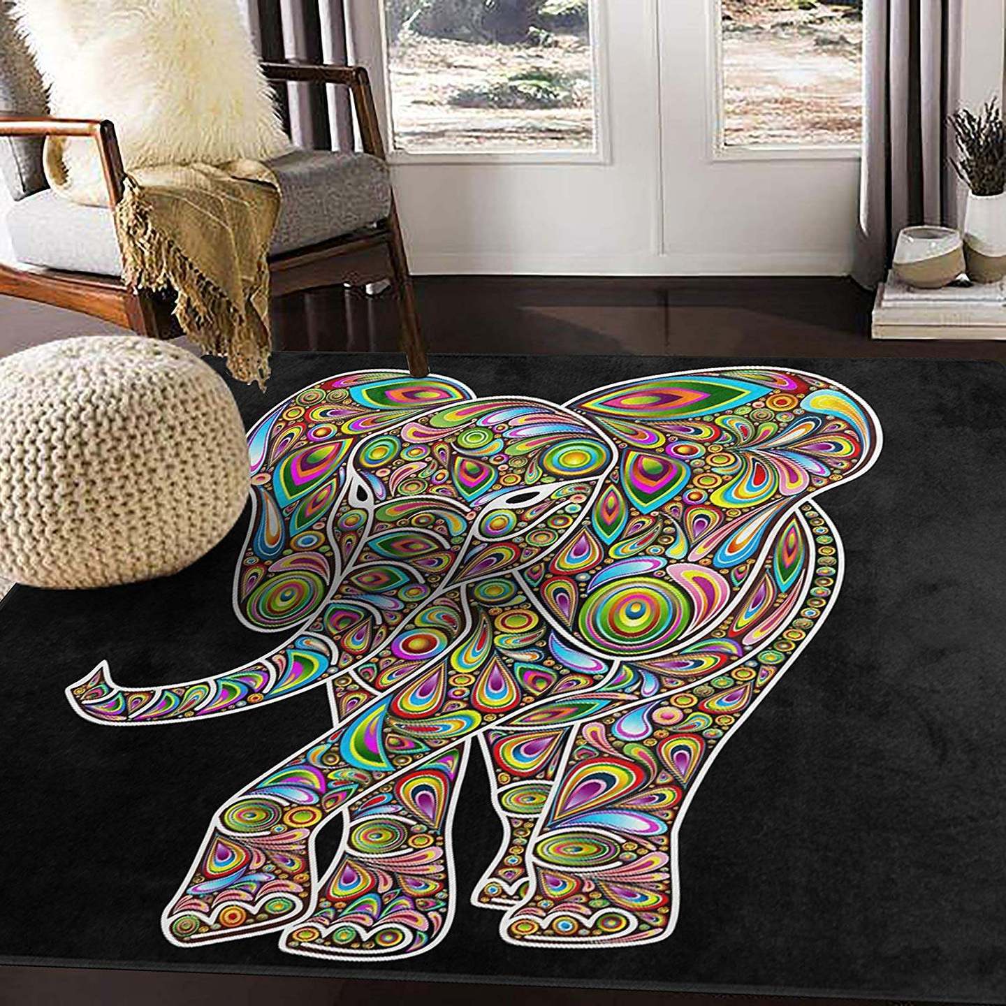 Ethnic Elephant Rug Rcdd81F20040