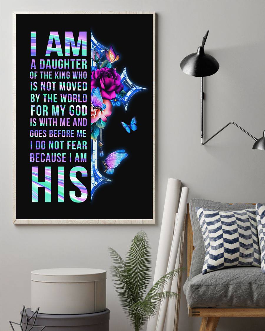 Because I Am His Canvas Gift for Friend Birthday Gift Warm Home Decor Wall Art Visual Art